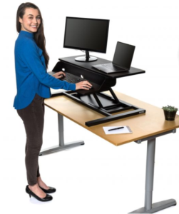 Stand Up Desk Store AirRise Electric Power Pro Two-Tier Standing Desk Converter